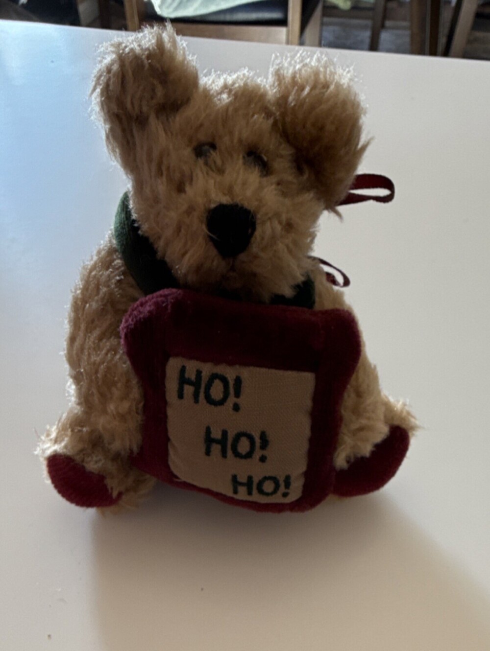 Boyds Bears Archive Series Handmade Christmas Plush Bear with Ho Ho Ho Pillow
